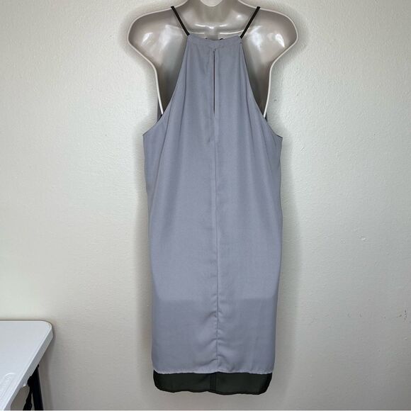 Tempted Reversible Olive Green Gray Slip Dress Jumper Spaghetti Strap Women XL - Picture 10 of 16